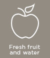 Fresh fruit and water